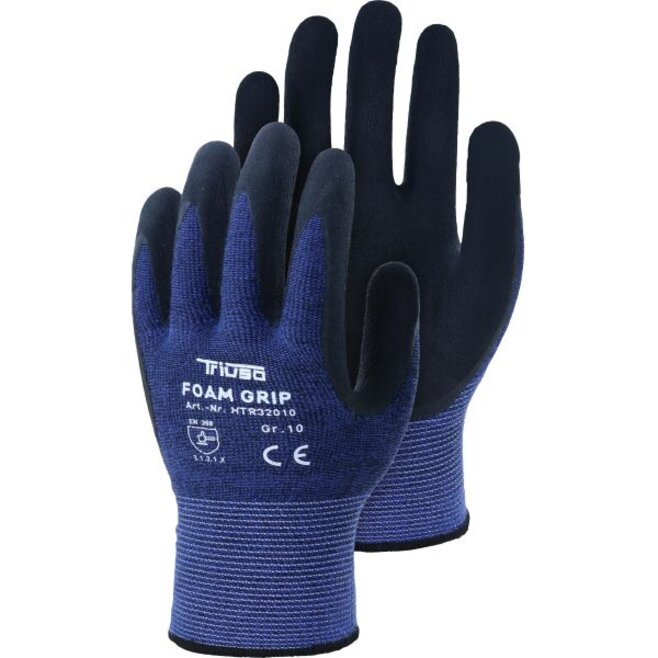 TR320, Foam Grip, Acryl-Handschuh mit Latex-Beschichtung, SB-Karte