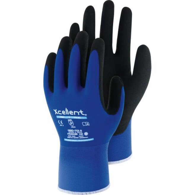 XC3001, Cut A, Nylon-Spandex-Handschuh mit Nitril-Beschichtung, Polybeutel