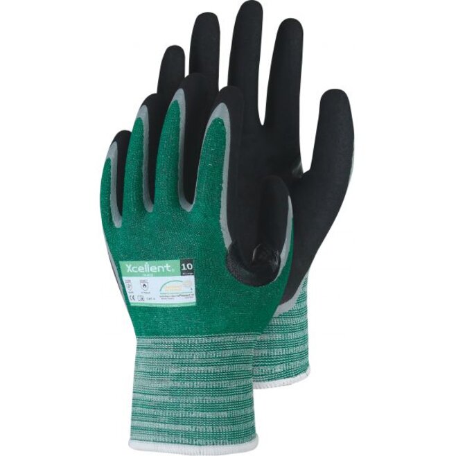 XC18932, Cut B, 100°C, UHMWPE-Handschuh mit Nitril-Beschichtung, Polybeutel