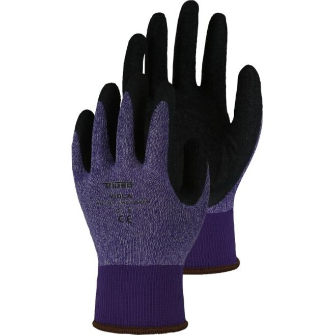 HWG515V, Viola, Nylon-Handschuh mit Nitril-Beschichtung, SB-Karte