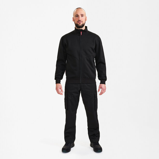 ENGEL Extend Sweat-Jacke mit hohem Kragen