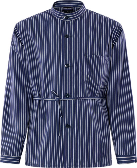 Fristads Baumwoll-Hemd Langarm 431 VL – Blau/Weiß