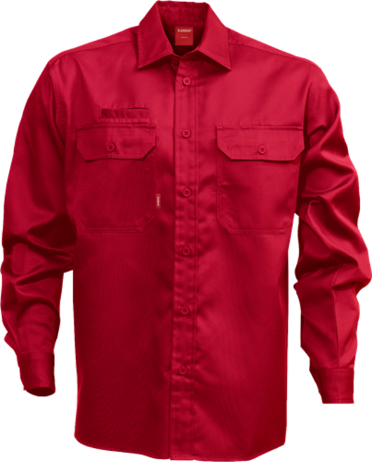 Fristads Baumwoll-Hemd Langarm 7386 BKS – Rot