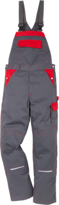 Fristads Icon Two Latzhose 1009 LUXE – Grau/Rot