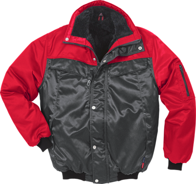 Fristads Icon Two Winter Pilotenjacke 4813 PP – Grau/Rot