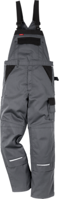 Fristads Icon Two Baumwoll-Latzhose 1009 KC – Grau/Schwarz