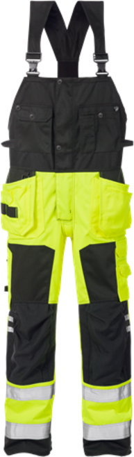 Fristads High Vis Handwerkerlatzhose Kl. 2 1014 PLU – Warnschutz-Gelb/Schwarz