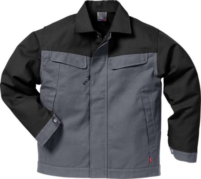 Fristads Icon Two Baumwoll-Jacke 4857 KC – Grau/Schwarz