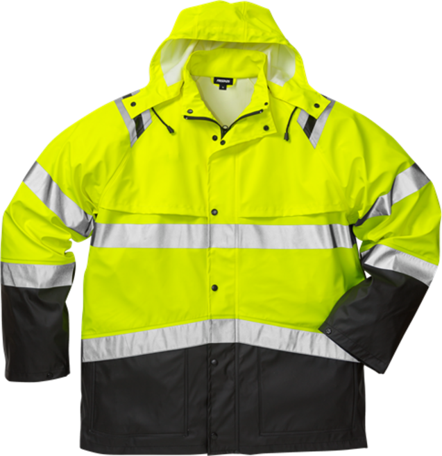 Fristads High Vis Regenjacke Kl. 3 4624 RS – Warnschutz-Gelb/Schwarz