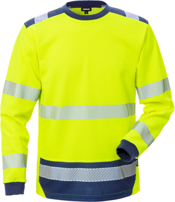 Fristads High Vis T-Shirt Langarm KL. 3 7724 THV – Warnschutz-Gelb/Marine