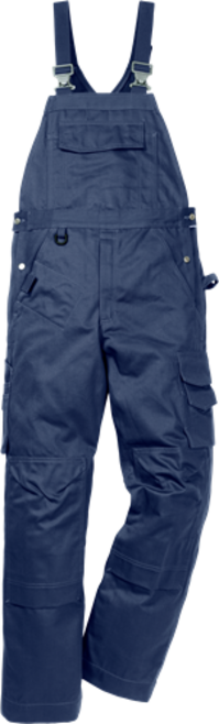 Fristads Icon One Baumwoll-Latzhose 1112 KC, mit Knietaschen – Dunkelblau