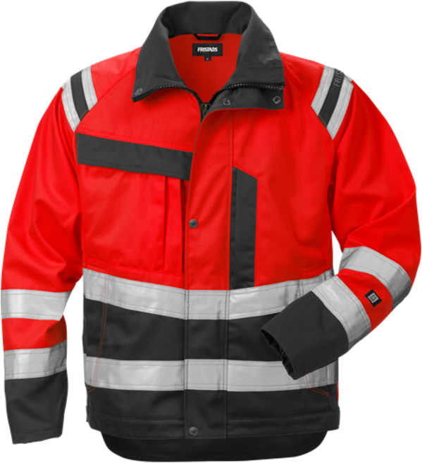Fristads High Vis Jacke Kl. 3 4026 PLU – Warnschutz-Rot/Schwarz