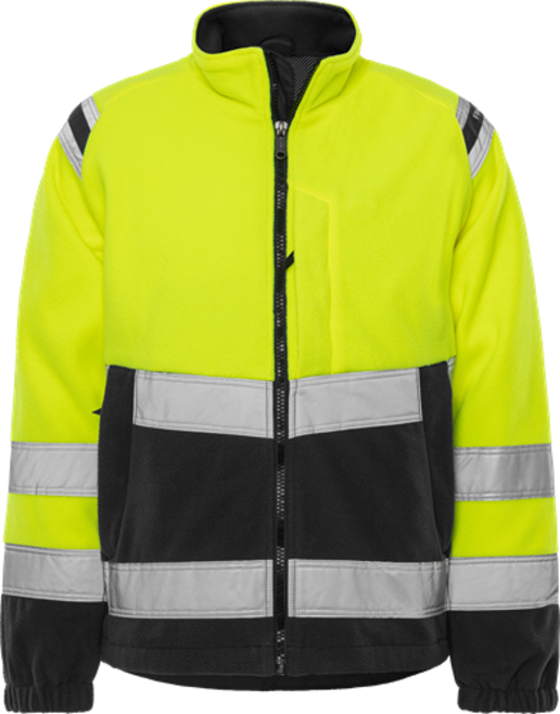 Fristads High Vis Fleecejacke Kl. 3 4041 FE – Warnschutz-Gelb/Schwarz