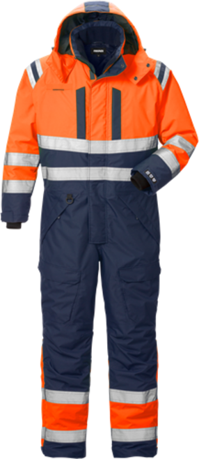 Fristads High Vis Airtech® Winteroverall Kl. 3 8015 GTT – Warnschutz-Orange/Marine