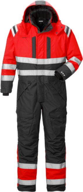 Fristads High Vis Airtech® Winteroverall Kl. 3 8015 GTT – Warnschutz-Rot/Schwarz