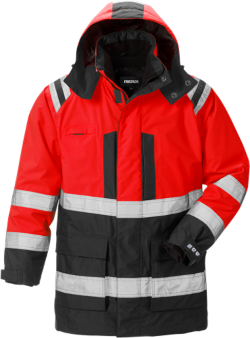 Fristads High Vis Airtech® 3-in-1 Parka Kl. 3 4036 GTT – Warnschutz-Rot/Schwarz