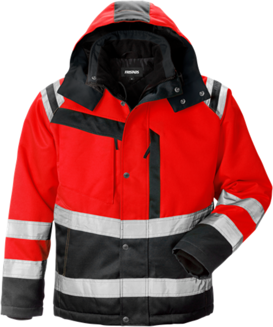 Fristads High Vis Winterjacke Kl. 3 4043 PP – Warnschutz-Rot/Schwarz