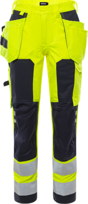 Fristads Flamestat High Vis Handwerkerhose Damen Kl. 2 2775 ATHS – Warnschutz-Gelb/Marine