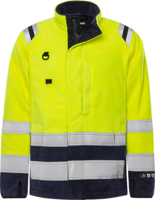 Fristads Flamestat High Vis Fleecejacke Kl. 3 4063 ATF – Warnschutz-Gelb/Marine