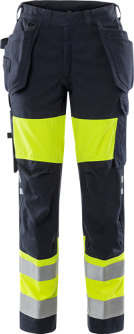 Fristads Flamestat High Vis Handwerkerhose Damen Kl. 1 2777 ATHS – Warnschutz-Gelb/Marine