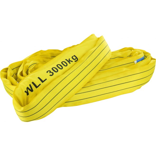 Rundschlinge - Rundschlinge, 3t, 5m, gelb - aus Polyester als Endlosstrang