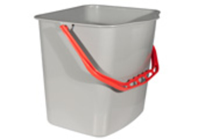 SPRiNTUS Eimer 17 Liter, grau, roter Henkel | 301220