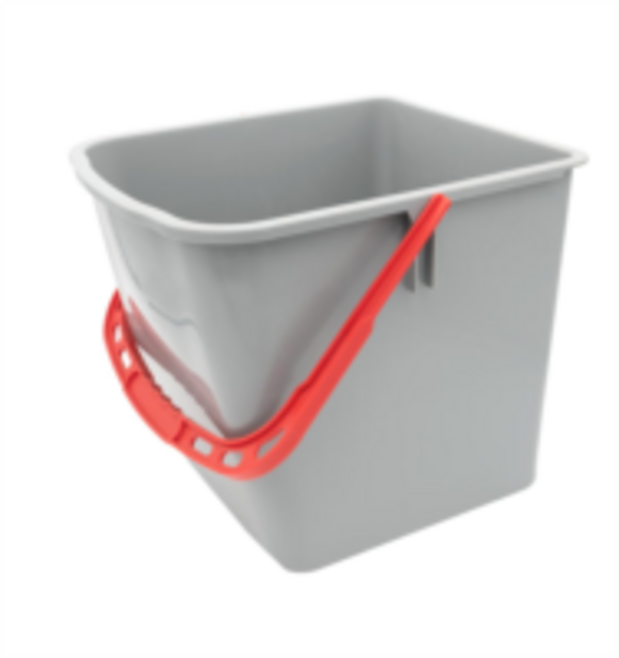 SPRiNTUS Eimer 27 Liter, grau, roter Henkel | 301222