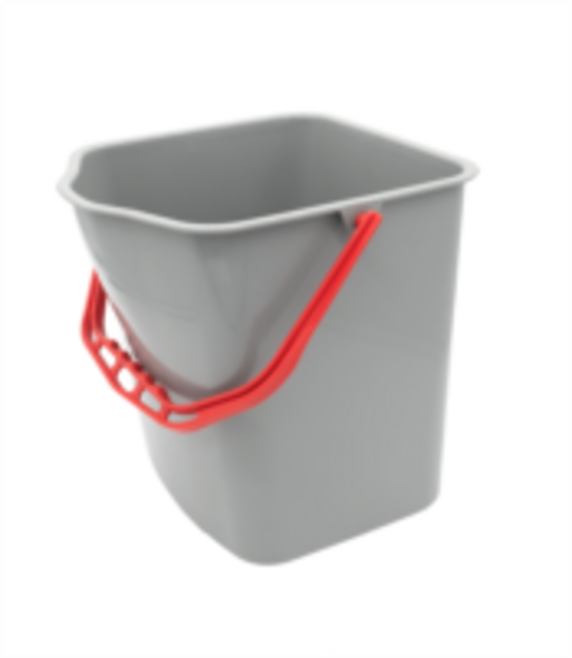 SPRiNTUS Eimer 17 Liter, grau, roter Henkel | 301316