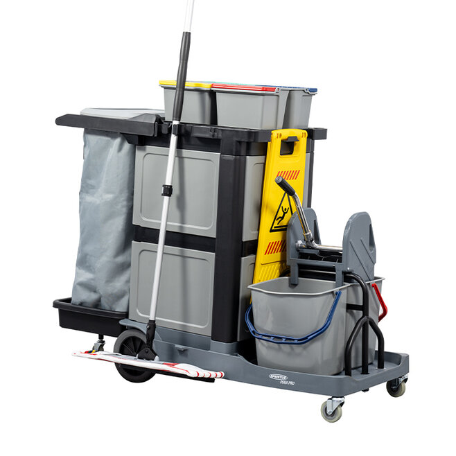 SPRiNTUS PuriX PRO Verschließb. Reinigungswagen inkl. Mopp-Presse | 301500
