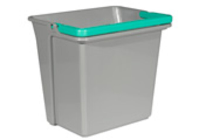SPRiNTUS Eimer 5 Liter, grau, grüner Henkel | 304015