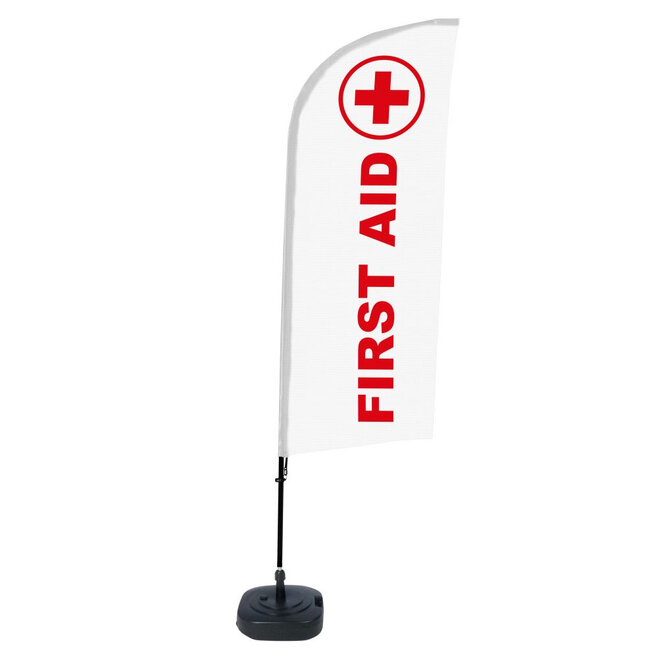 Beachflag Alu Wind Komplett-Set Erste Hilfe