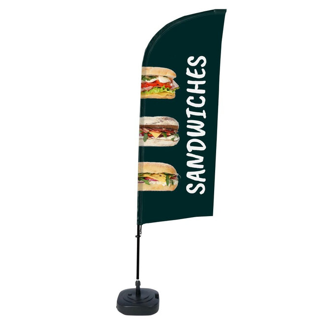 Beachflag Alu Wind Komplett-Set Sandwiches