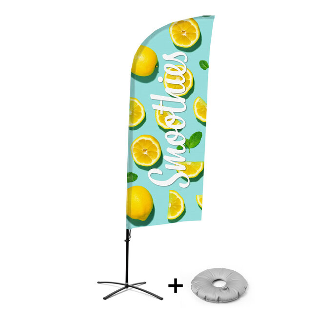 Beachflag Alu Wind Komplett-Set Smoothies