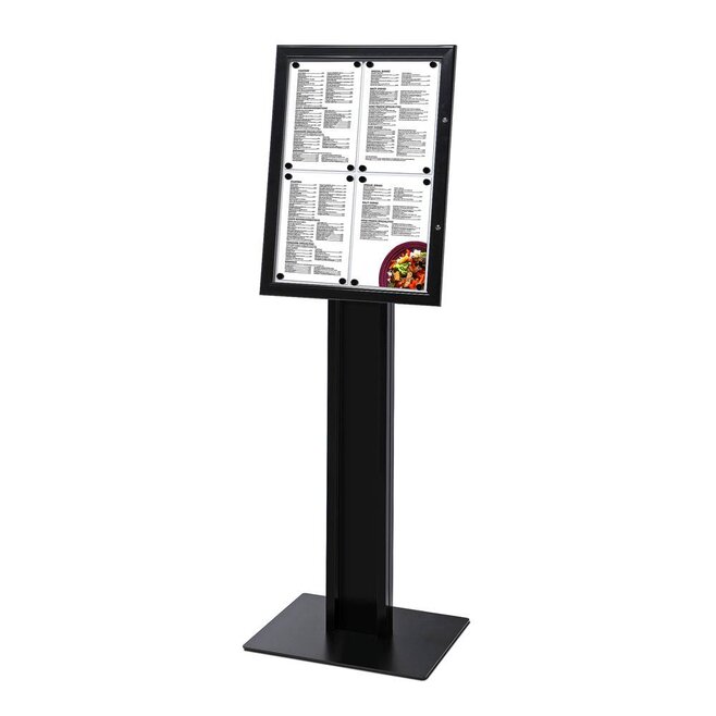 Menükasten Freistehend Schwarz / LED