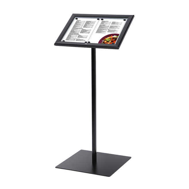 Menüständer Außen Schwarz / LED