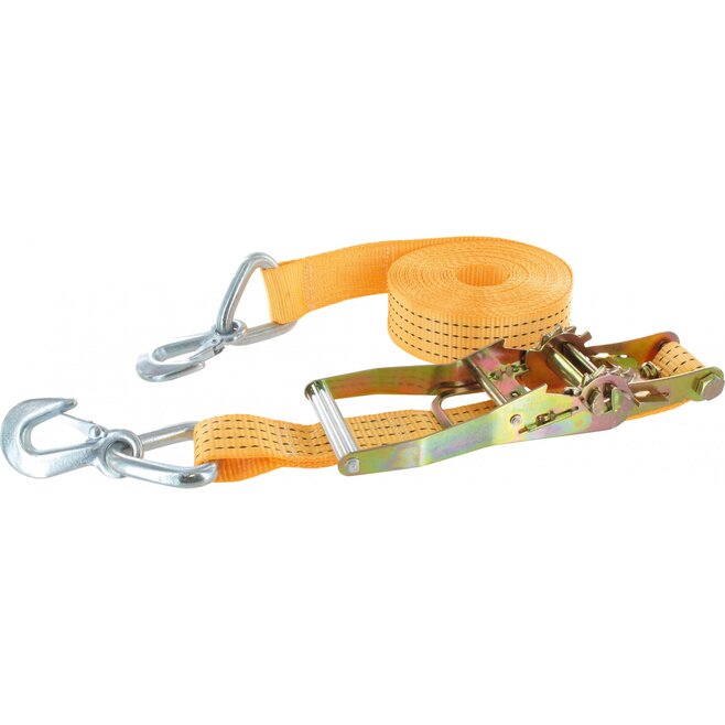 Zurrgurt mit Druckratsche und Karabiner - Zurrgurt 2-tlg,8m,50mm,2000daN - Druckratsche, Karabinerhaken