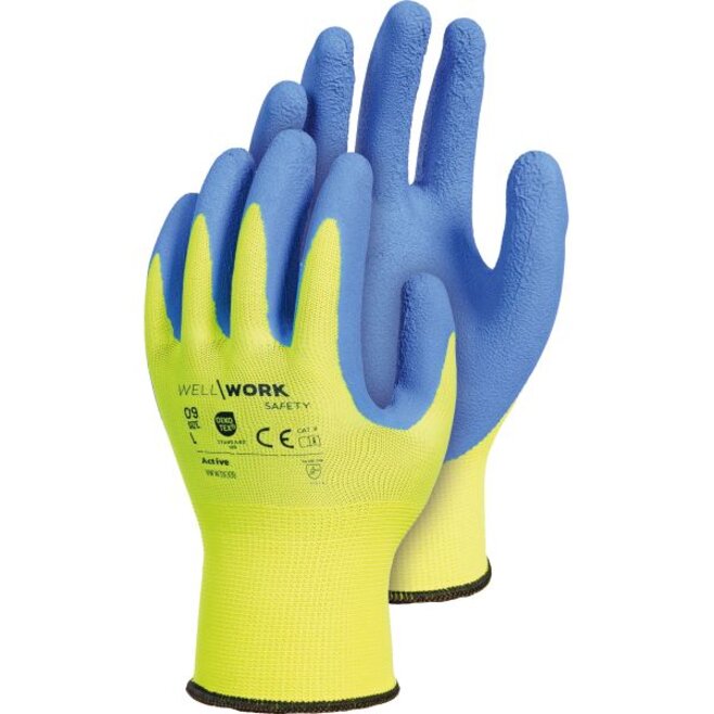 WW310 Active, Polyester-Handschuh mit Latex-Schaum-Beschichtung, SB-Karte