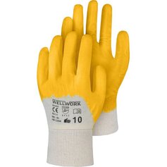 H610BW, Sun, Baumwoll-Handschuh mit Nitril-Beschichtung, 12er Pack, EAN-Auszeichnung