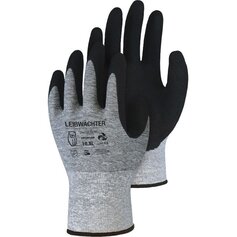 Leibwächter RLW560 Graphit, Recycle Polyester-Handschuh mit Nitril-Beschichtung, SB-Karte