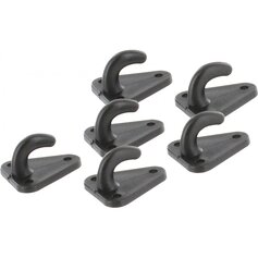 Netzhaken-Set - Netzhakenset für Abdecknetz - 6-teilig, PP, inkl. Schrauben
