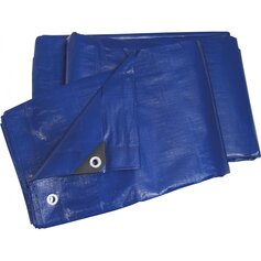 Abdeckplane - Gewebeplane 180g/m², 10x12m - extra stark, blau,Ösen je 50cm