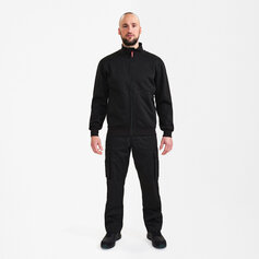 ENGEL Extend Sweat-Jacke mit hohem Kragen
