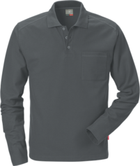 Fristads Poloshirt Langarm 7393 PM – Dunkelgrau