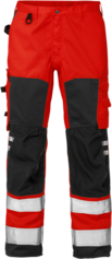 Fristads High Vis Hose Kl. 2 2026 PLU – Warnschutz-Rot/Schwarz