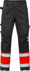 Fristads High Vis Hose Kl. 1 2032 PLU – Warnschutz-Rot/Schwarz