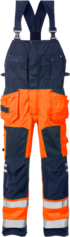 Fristads High Vis Handwerkerlatzhose Kl. 2 1014 PLU – Warnschutz-Orange/Marine