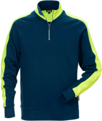 Fristads Sweatshirt mit kurzem Reißverschluss 7449 RTS – Marineblau