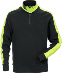Fristads Sweatshirt mit kurzem Reißverschluss 7449 RTS – Schwarz