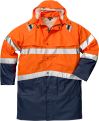 Fristads High Vis Regenmantel Kl. 3 4634 RS – Warnschutz-Orange/Marine