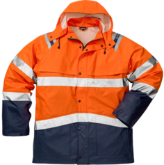 Fristads High Vis Regenjacke Kl. 3 4624 RS – Warnschutz-Orange/Marine